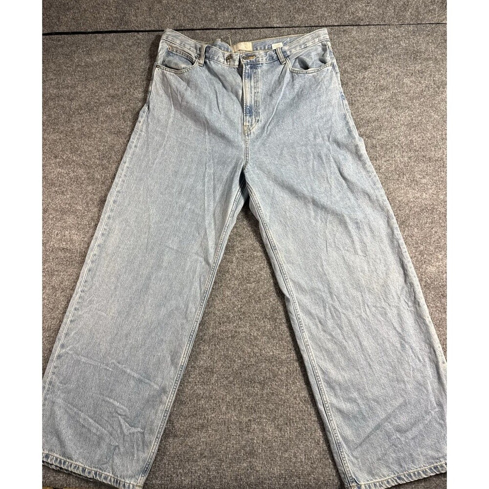 Everlane Baggy Denim Jeans Women’s Size 33 Blue – Adjustable Waist Button Added